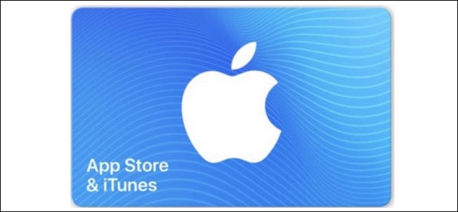 Apple gift card for app store